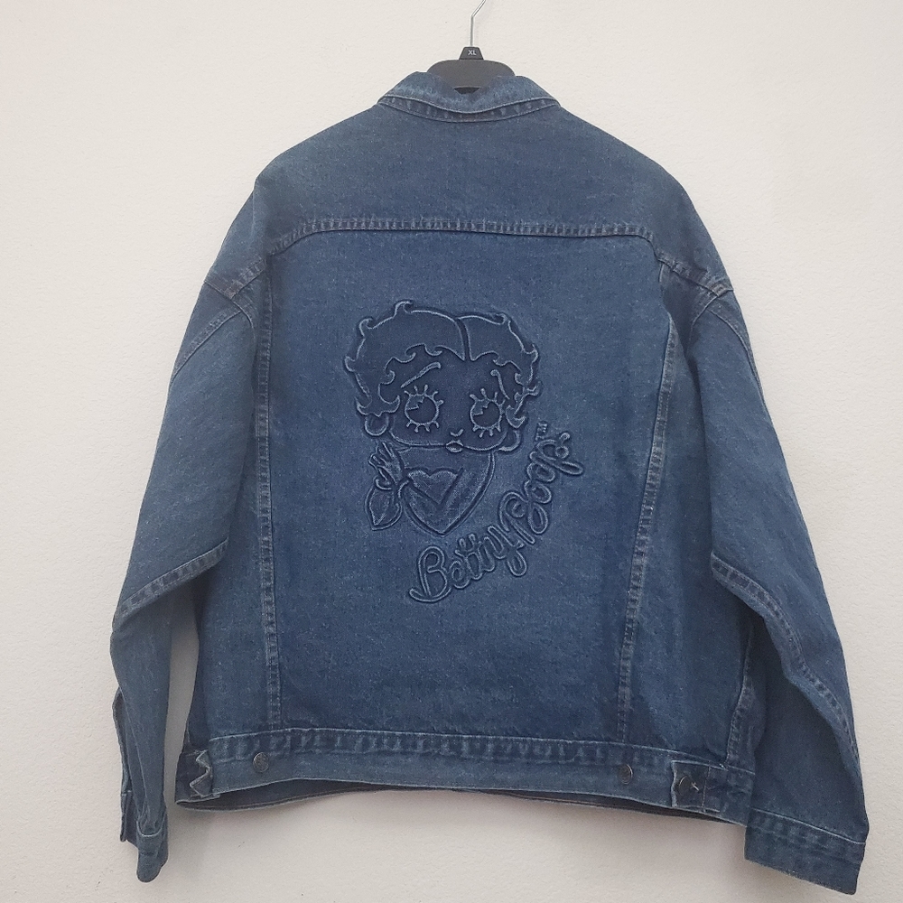Rare Vintage Tyca Betty Boop Heat Pressed Denim Jacket.